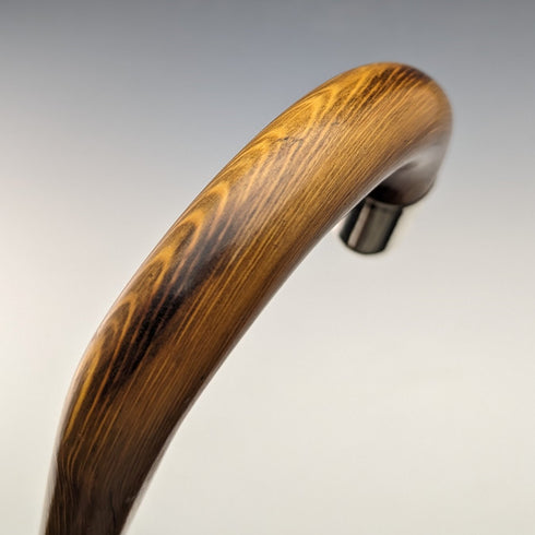 1926 年英國復古男式手杖純銀裝飾木紋棕色軸 92.5 厘米